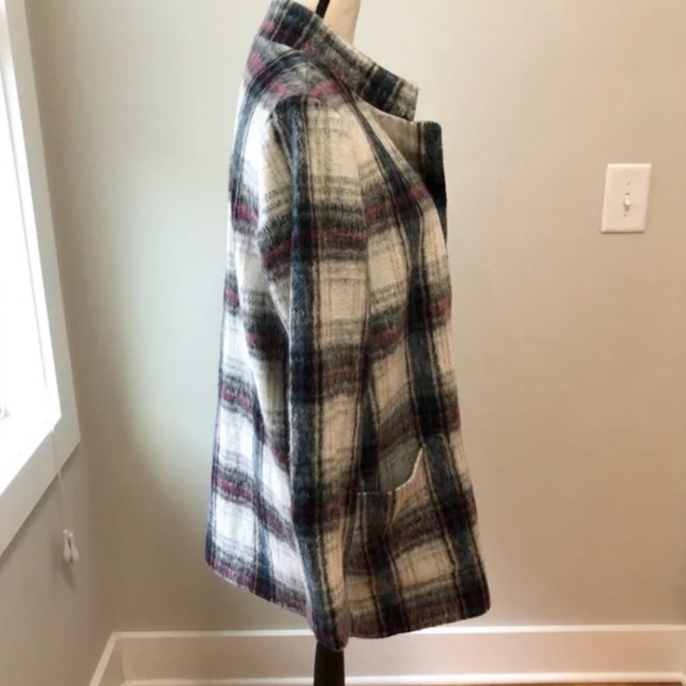 Kenneth Cole Jacket Shacket size Medium plaid teal - Picture 13 of 13